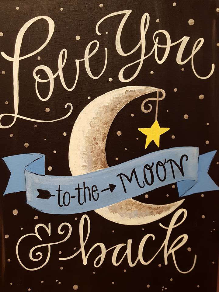 Love you to the Moon Canvas Class