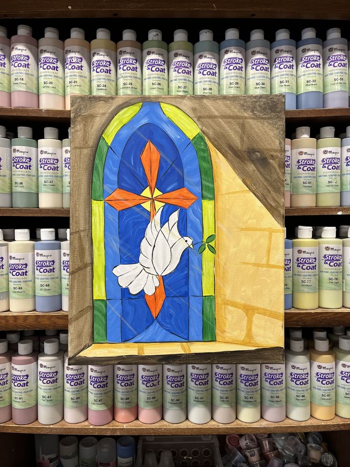 Stained Glass Dove Canvas Class