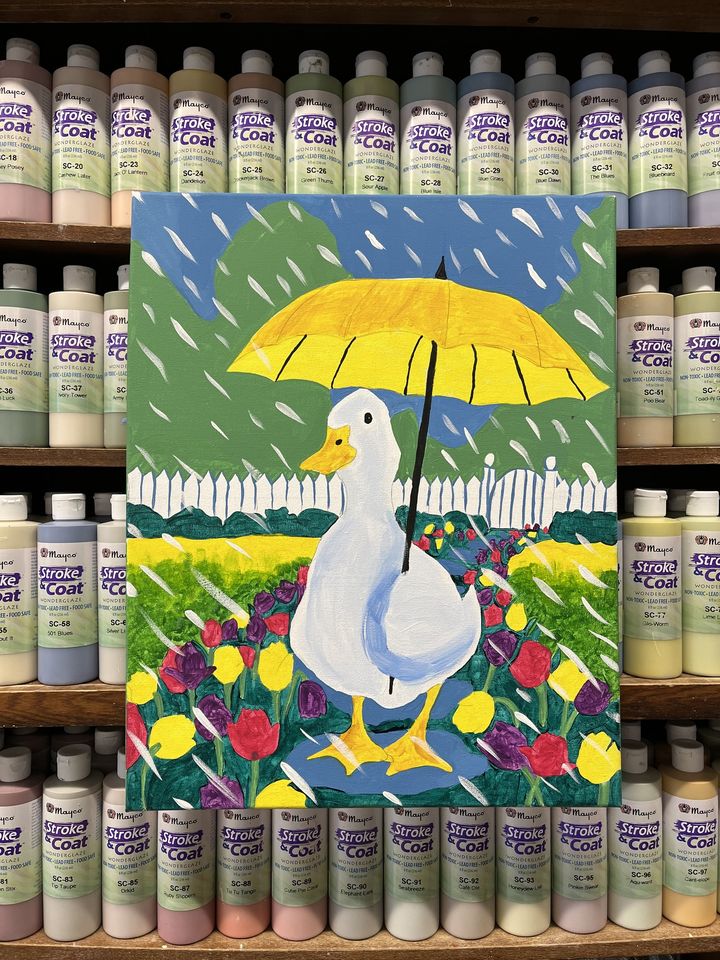 April Showers Duck Canvas Class
