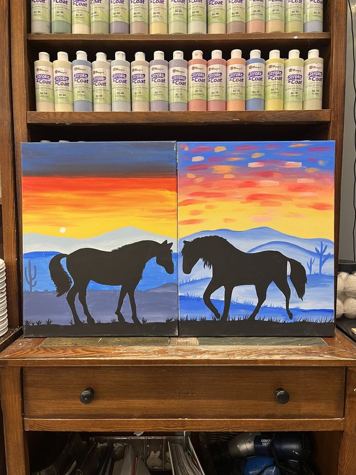 Desert Horse Couples’ Canvas Class