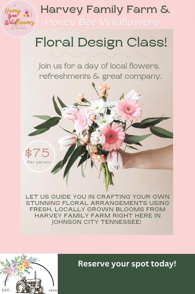Floral Design Class with Honeybee Wildflowers