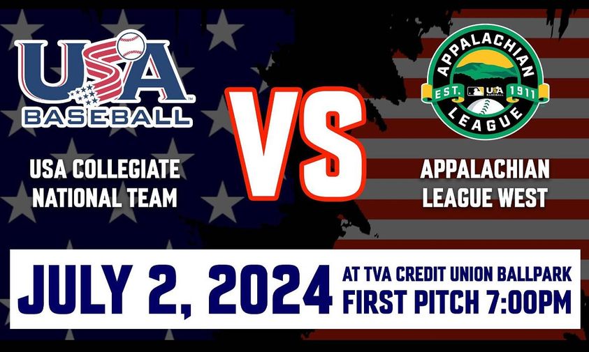 USA Baseball Collegiate National Team vs Appalachian League West