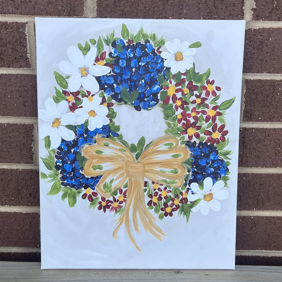 Patriotic Wreath Canvas Class