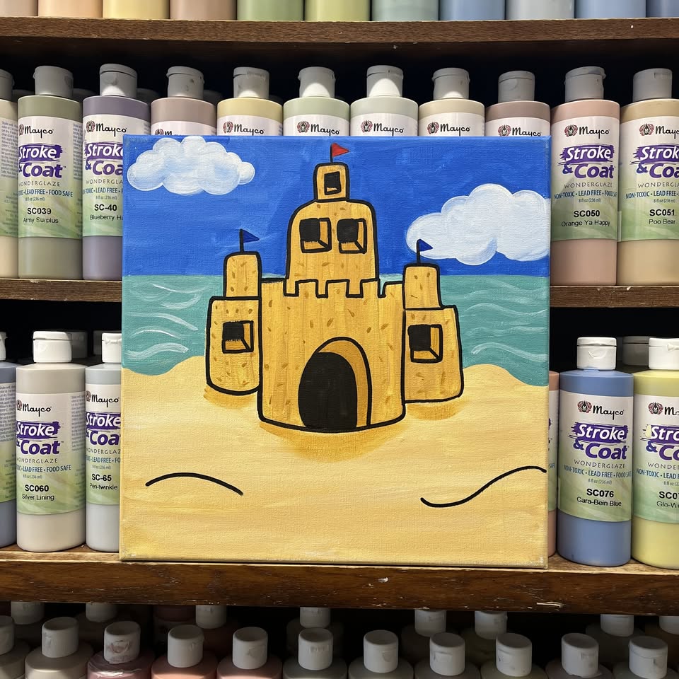 Summer Sandcastle Kids Canvas
