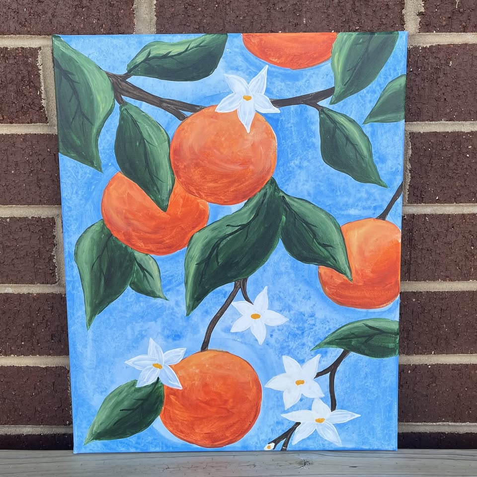 Orange Blossom Canvas Class