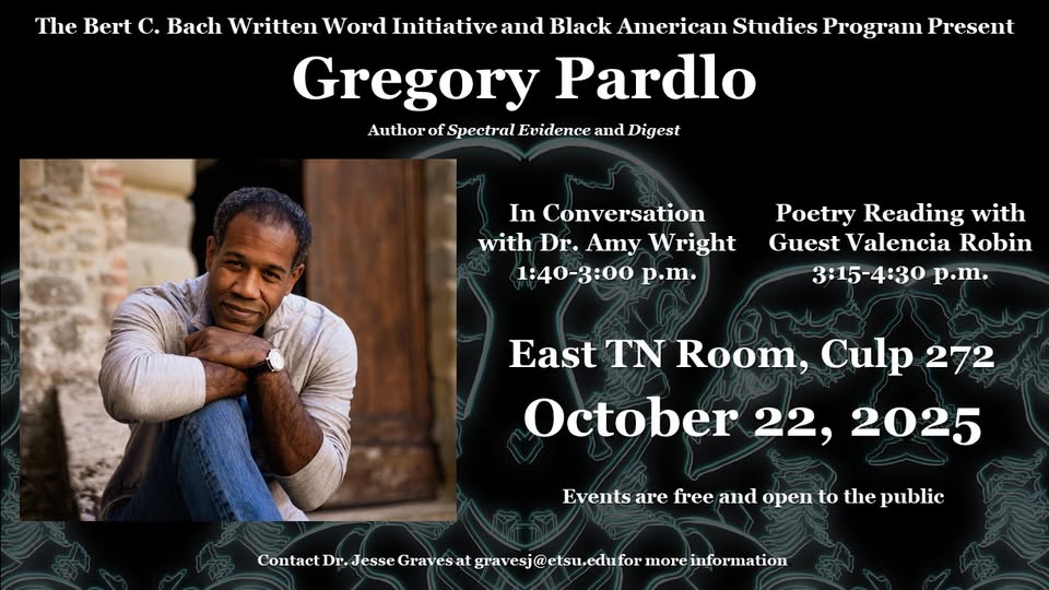 Gregory Pardlo for the Black American Writers Series with Valencia robin
