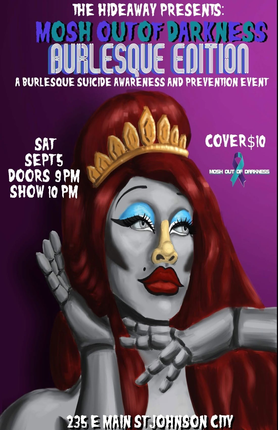 The Hideaway Presents A Mosh Out of Darkness Burlesque Edition