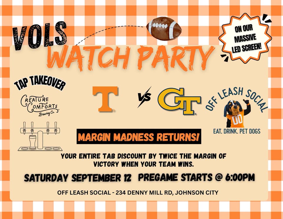 VOLS WATCH APARTY FEATURING MARGIN MADNESS + CREATIVE COMFORTS TAP TAKEOVER